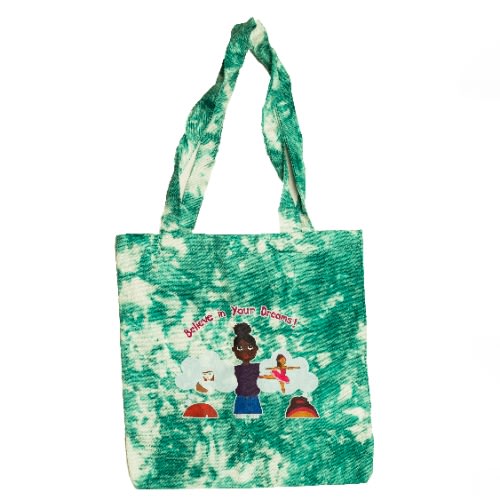 Believe In Your Dreams Cotton  Tote Bag - Shoulder Bag- Green