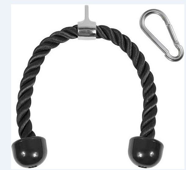 Tricep Training Rope Home Gym Push Pull Cord-Black