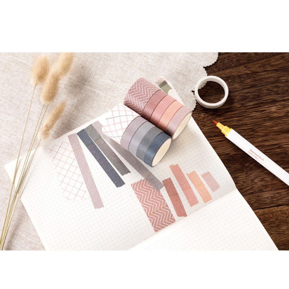 Sweet Dream Series Washi Japanese Paper Tape Scrapbooking Tape Rolls 2 Meters for DIY Decoration Journals Scrapbooks Gift Wrapping