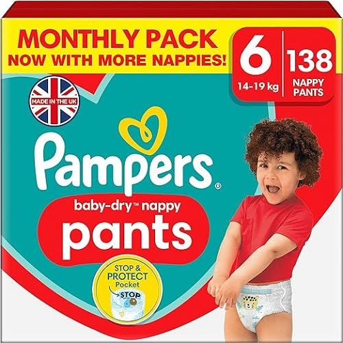Baby-dry Nappy Pant - Size 6 - 14 - 19kg - 138 Nappies