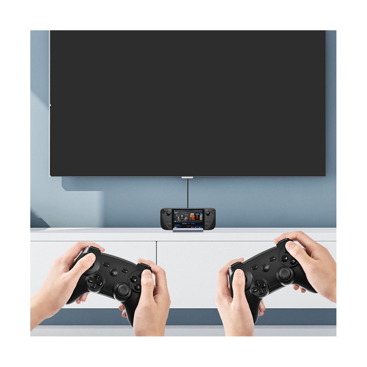 6 in 1 Docking Station for Steam Deck TV Base Stand Hub Holder Dock