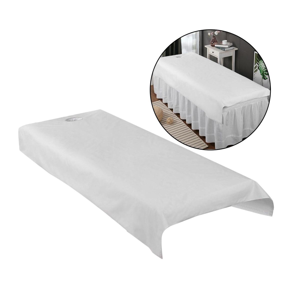 Massage Bed Sheet - Beauty Massage SPA Couch Cover White
