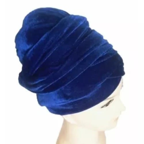 Velvet Turban - Blue