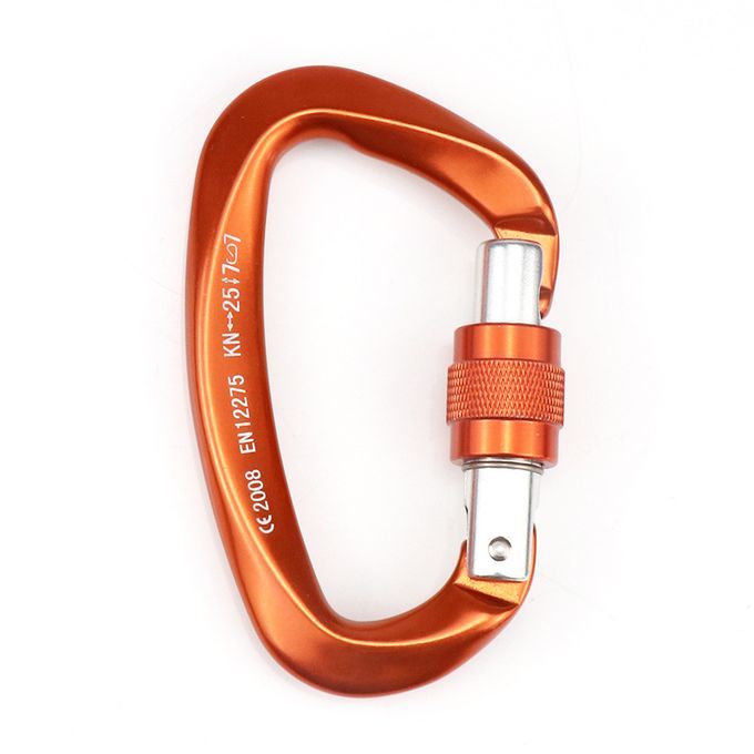 Carabiner With Screw Locking Gate 25KN Heavy Duty Carabiner