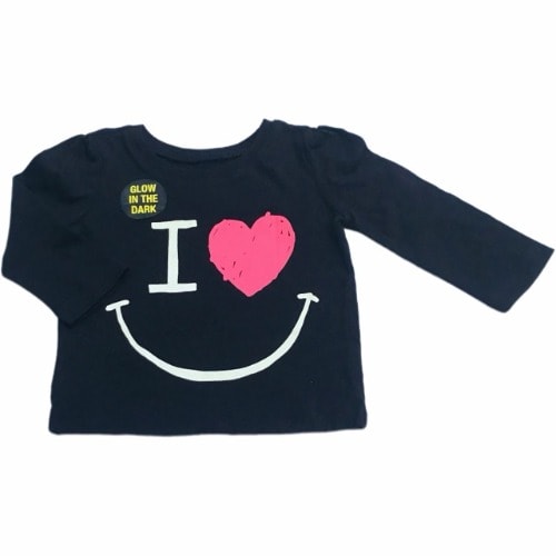 Glow In The Dark Long Sleeve Baby Girls Top