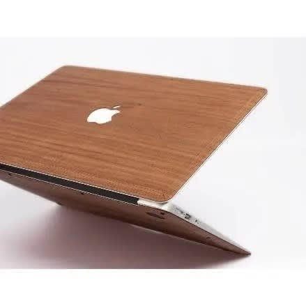 Wooden Laptop Sticker Fit For All Laptop Pro - Brown