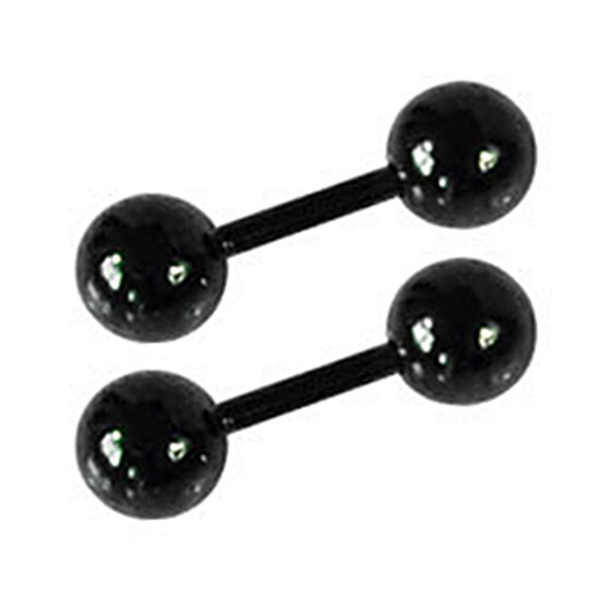 Ear Studs Simple Wear-resistant Men Punk Ball Barbell-Black