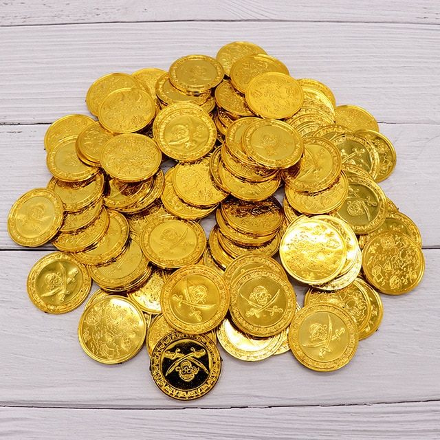 100pcs/set Foreign Trade Gimmick Hard Gold Coin Simulation