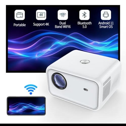Smart Android Bt Quad Core Mobile Phone Mini Wifi Projector - 1080p