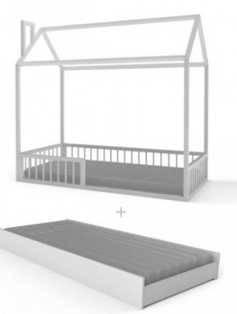 Montessorian White Bunk Bed Matte  (Lagos Delivery Only)