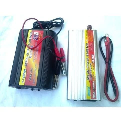 12v 2000w + 20A battery chargerInverter With Digital Display
