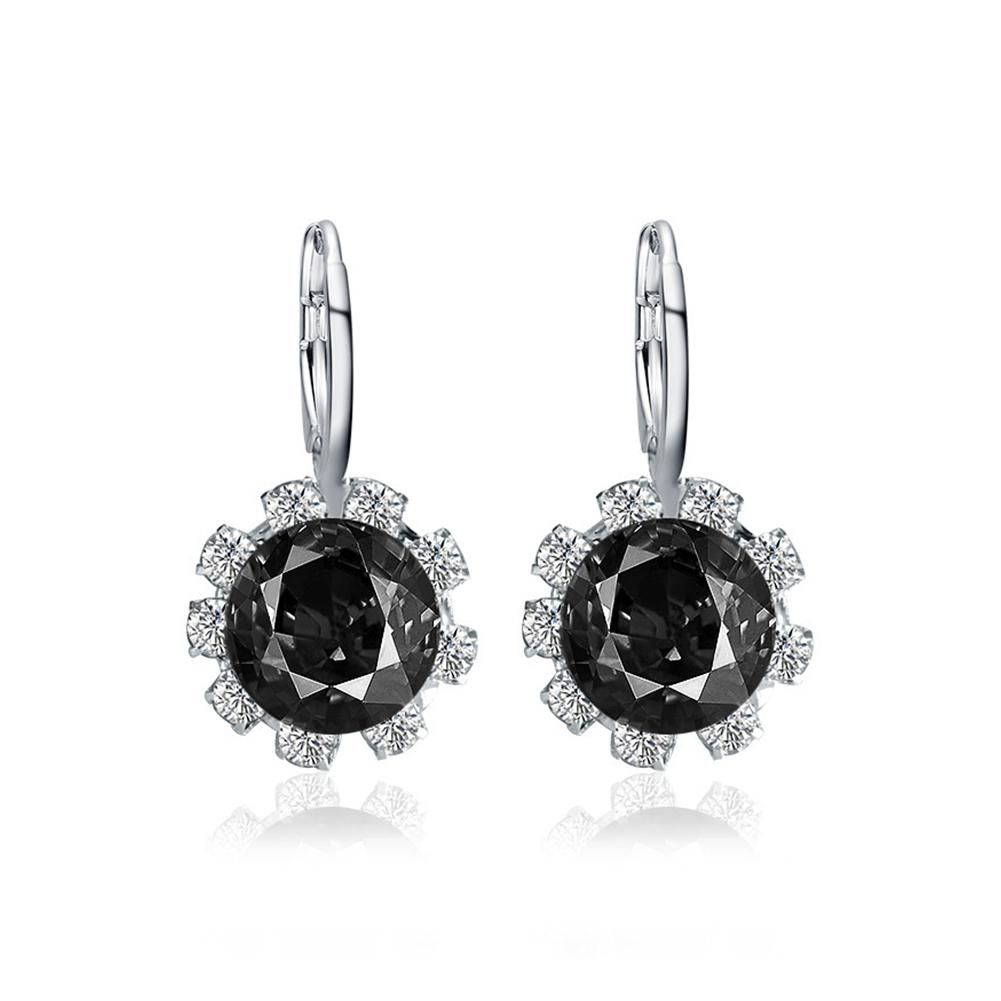 Korean Fashion Round Faux Crystal Rhinestone Sun-Black