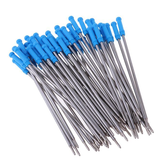 50PCS 0.5mm Nib Rollerball Pen Refills For Student & Office Staff Blue