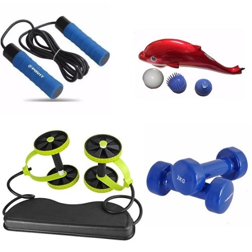 Fitness Flex Bundle - Revoflex - Skip Rope - 2kg Dumbbell - Dolphin Massager