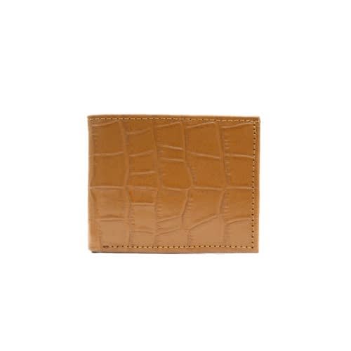 Winston Leather Wallet With Crocodile Print