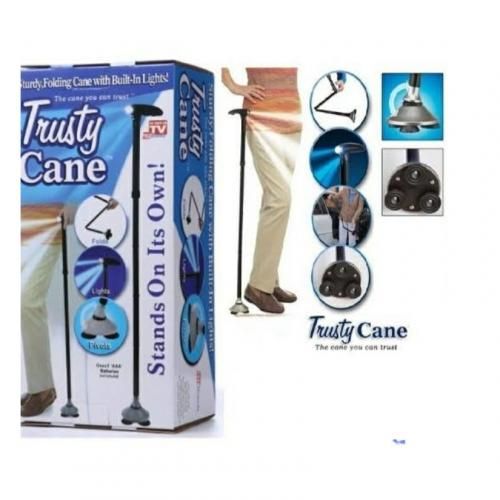 Foldable Walking Stick + LED Light (Batteries Fixed Already)