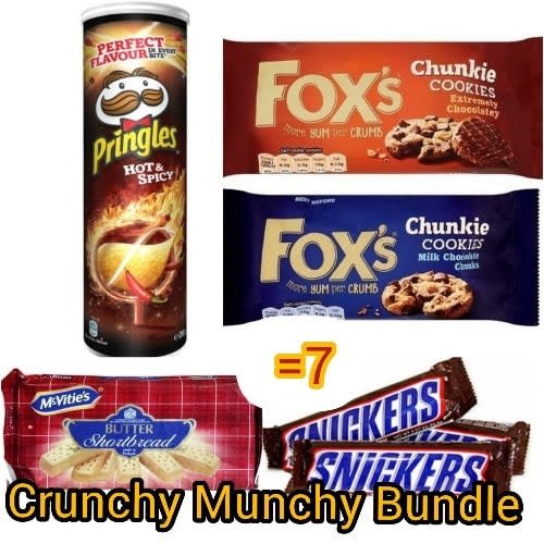 Hot And Spicy Pringles + Shortbread Cookies & Snickers Chocolate Bars