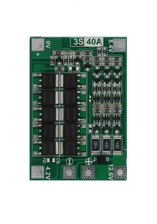 3S Bms Protection Board 40A  11.1V - 12.6V 18650 Li-ion Battery