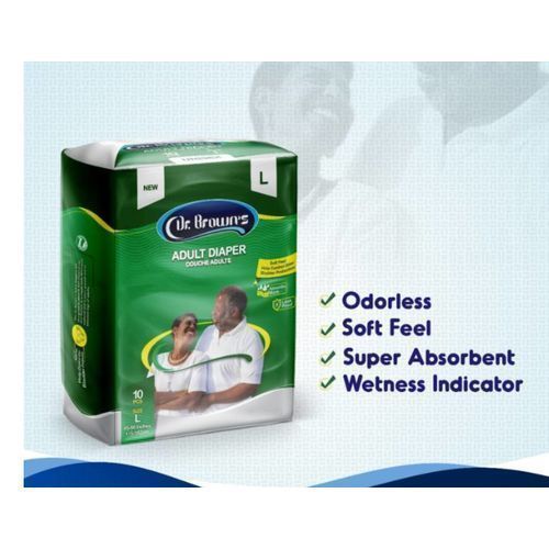 Adult Diapers - L - 45-60 Inches - 115-152cm - 10 Pieces