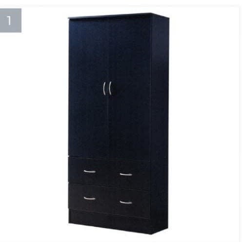 2-door Wardrobe - Black