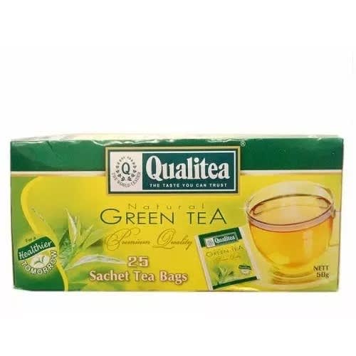 Qualitea - Natural Green Tea- 25 Teabags&times; 2