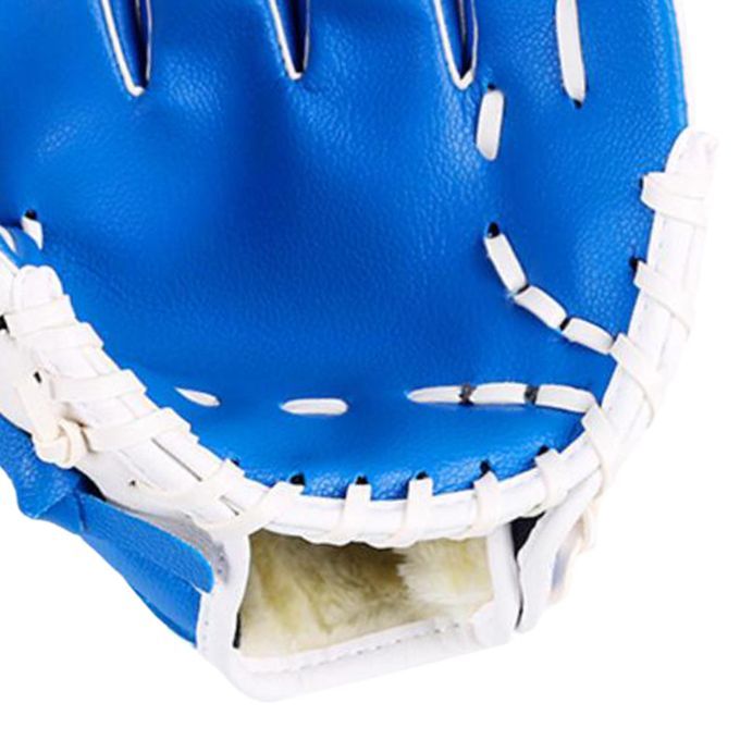Baseball  Thickening  Softball Teeball Glove Blue M