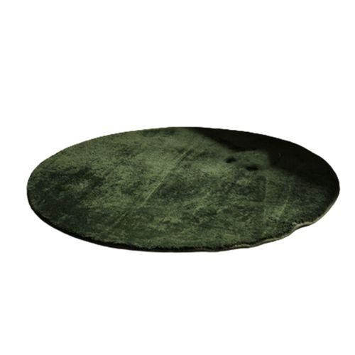 Pure Color Silk Wool Carpet Round Floor Mats