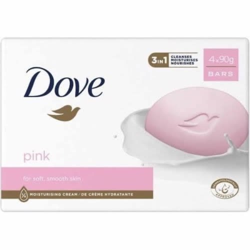 Beauty Cream Bar Soap - 4 X 90grm - Pink