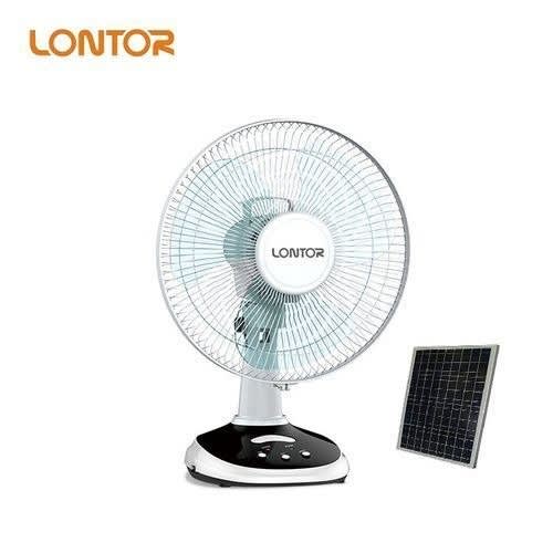 Rechargeable Table Fan With Free Solar Panel - 12"