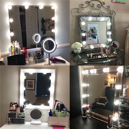 12 Bulbs LED Makeup Mirror Vanity Lights Kit With & 3 Modes