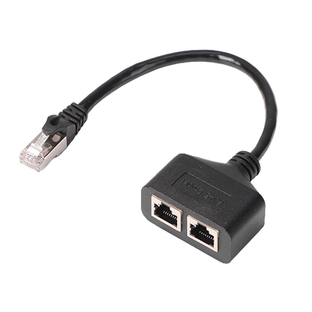 RJ45 Ethernet Network Expansion Splitter PC Internet 1 To 2 Plug Connector Parts RJ45 Ethernet Network Extension Cable Splitter-1