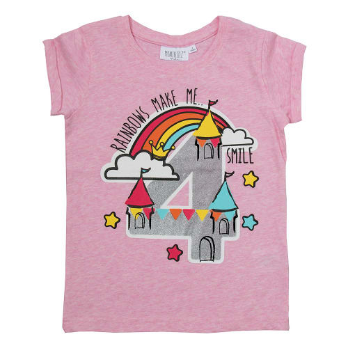 Girls Printed T-Shirt-Age 4