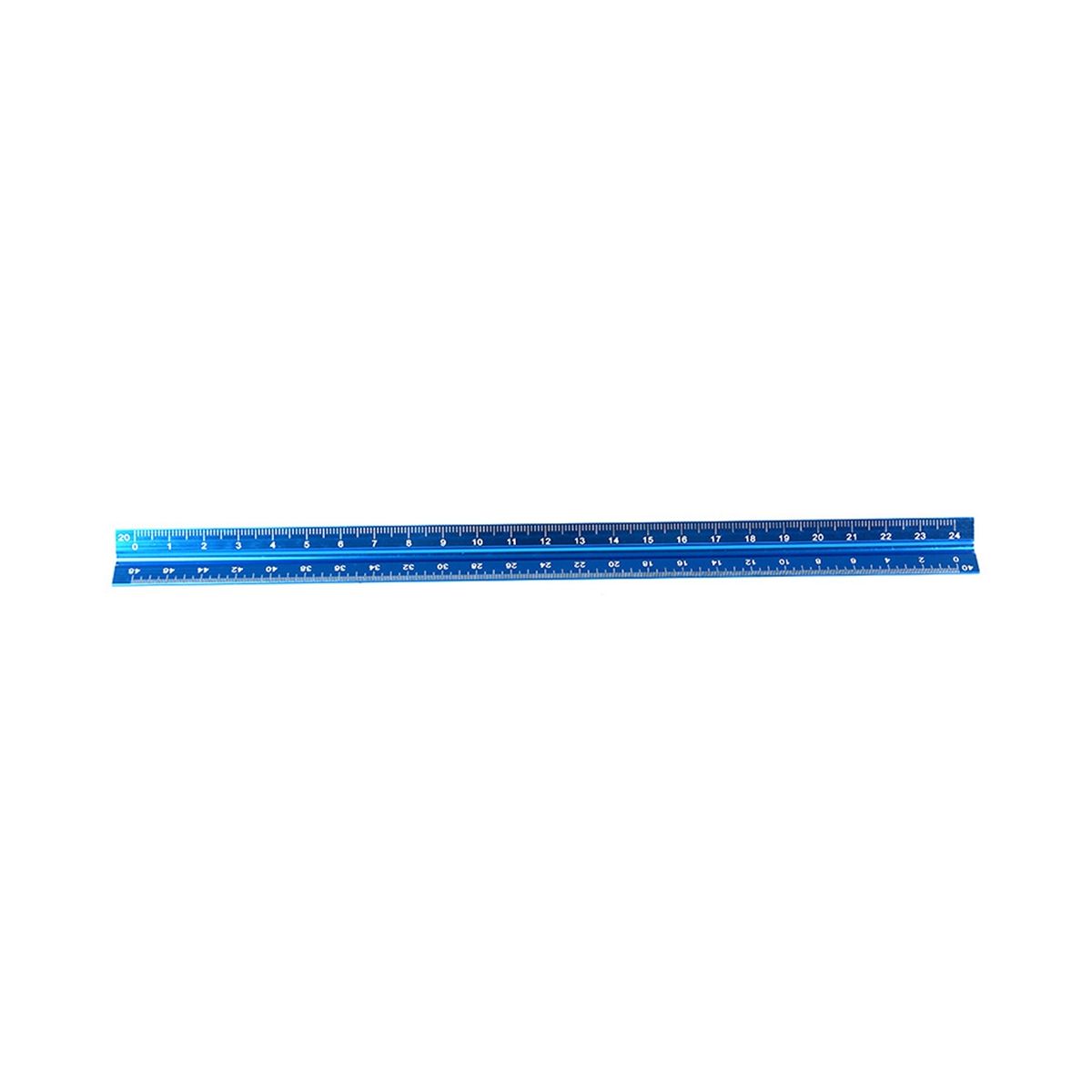 Architectural Scale Ruler 12Inch Aluminum Architect Scale Triangular Scale Scale Ruler Triangle Ruler Drafting Blue