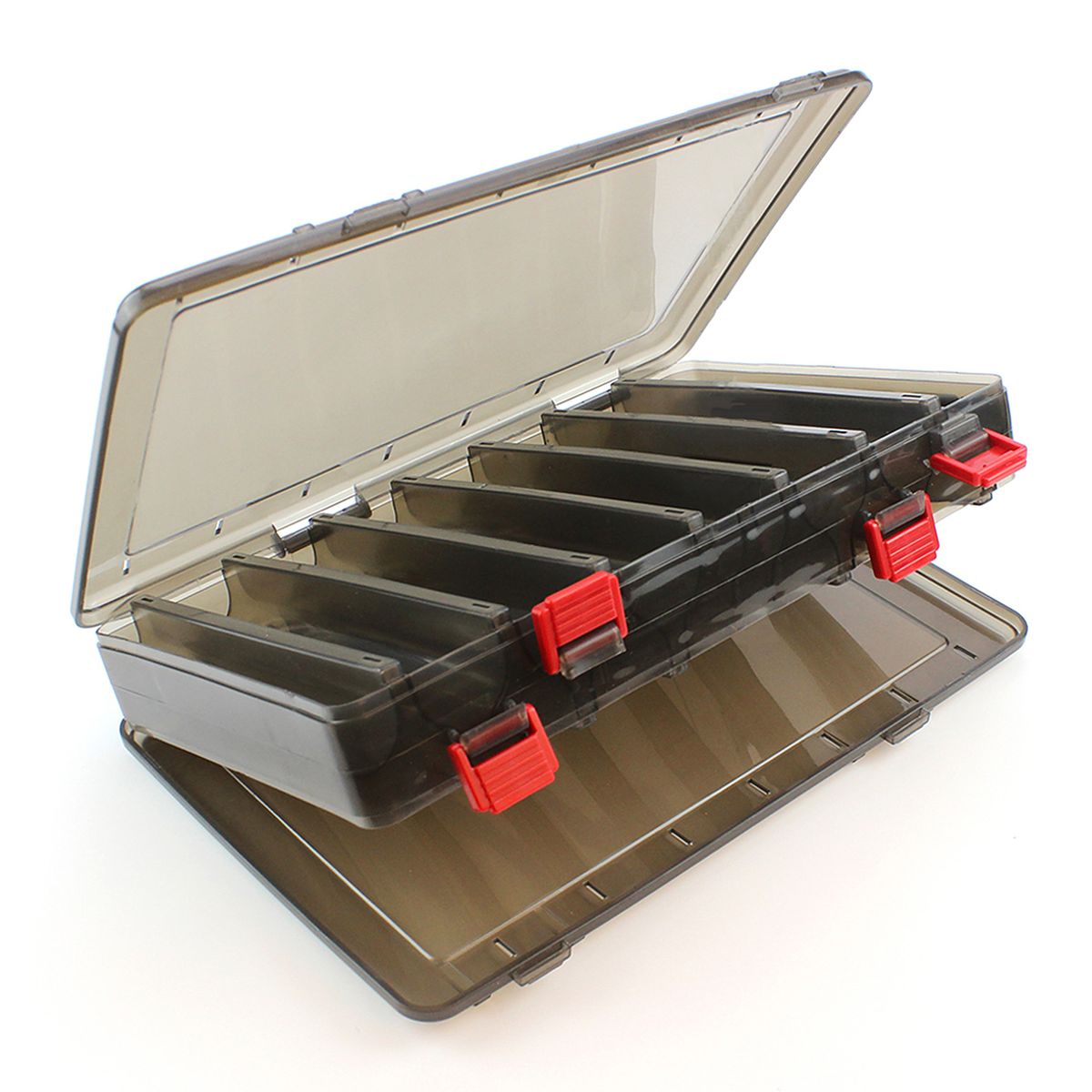 14 Compartments Double Sided Plastic Fishing Bait Box Lure