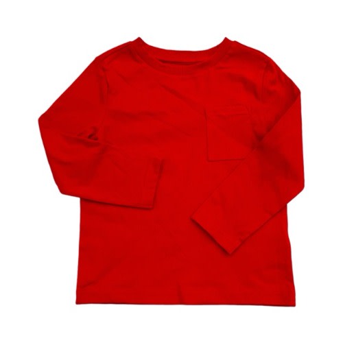 Kids Longsleeve Plain Tee - Red