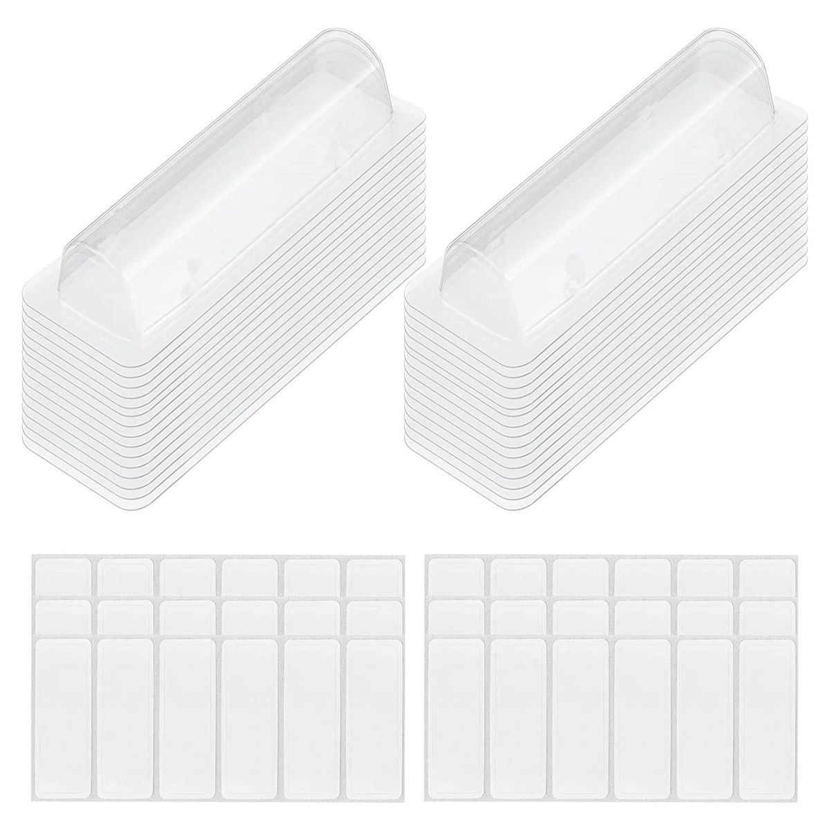 60Pcs Lip Holder Money Cash Card Window Holder Clear