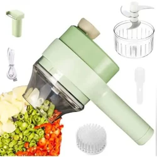4 In 1 Electric Vegetable Cutter Set - 30W