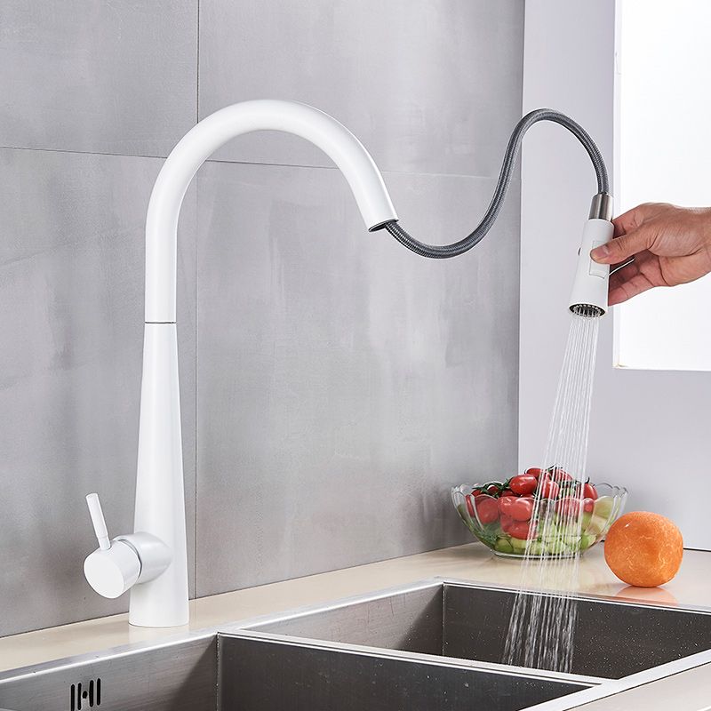 Brushed Gold Swivel Spout Kitchen Sink Faucet Pull Down Sprayer Fashion Design Bathroom Kitchen &Cold Water Mixer Tap