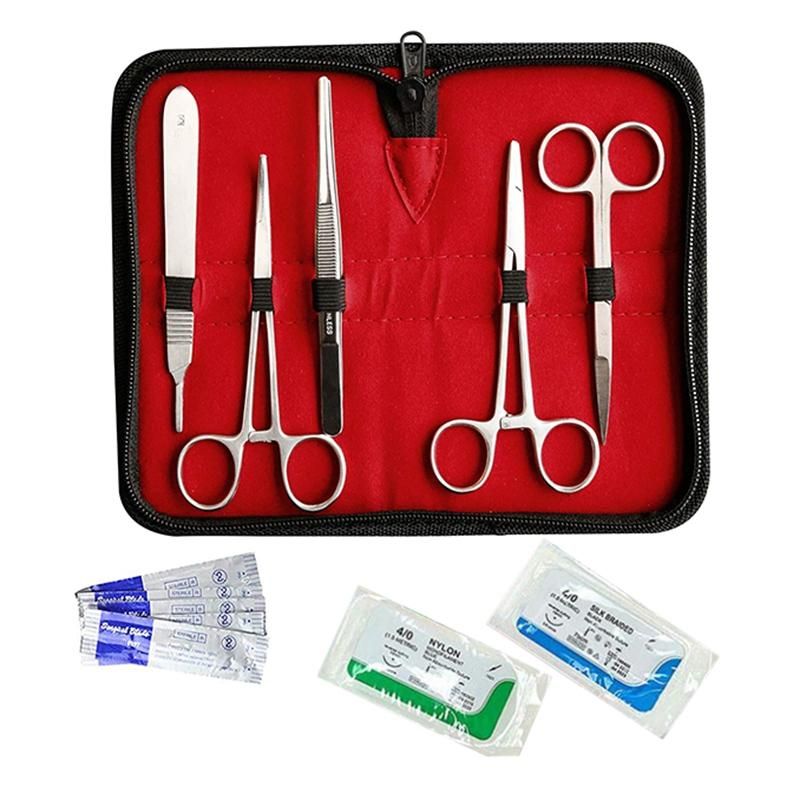 Suture KitStainless Steel Training Instruments with Scalpel s for VeterinarianBiology and Lab Students