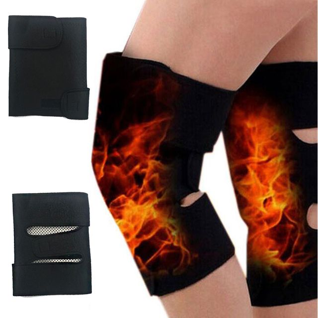 1Pair Tourmaline Self Heating Knee Pads Magnetic Therapy Kneepad Arthritis Brace Outdoor Sports Warm Knee Massage Sleeve(#1 Pair Knee Pad)