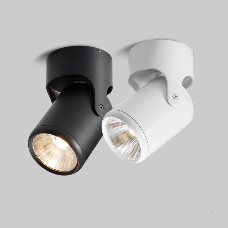 White Black Dimmable Rotating LED Downlights Surface