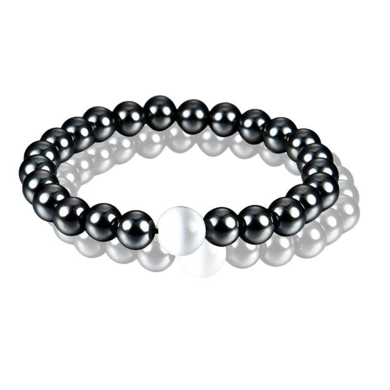 European and American cross-border fashion magnetic black magnet ball bracelet black gallstone bracelet bracelet jewelry factory direct sales black