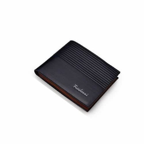 Fuerdanni Men's Leather Wallet - Multiple Card Slots - Black