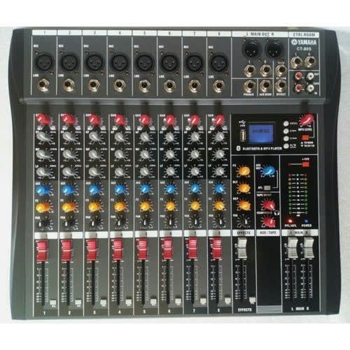 Professional 8 Channel Mixer With Bluetooth, Effect And Usb