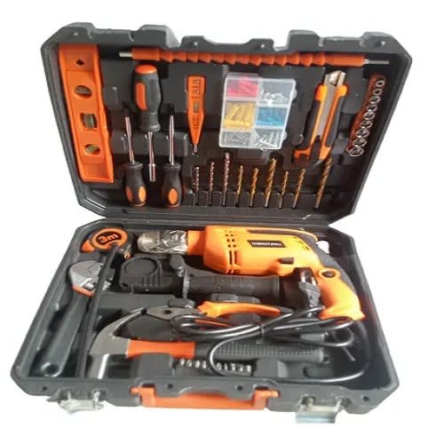 Integrated Tools Box With Electric Drill Machine - 48 Pieces