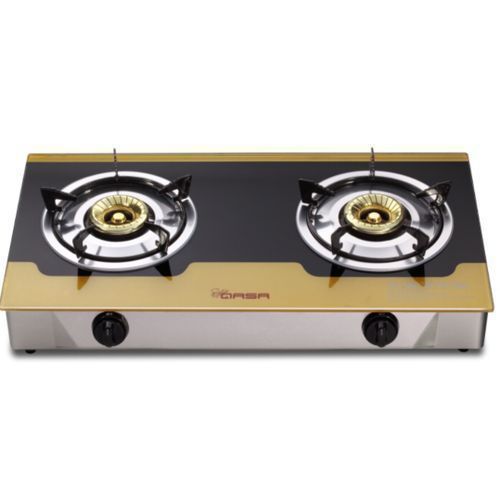 Double Burner Table Top Glass Cooker