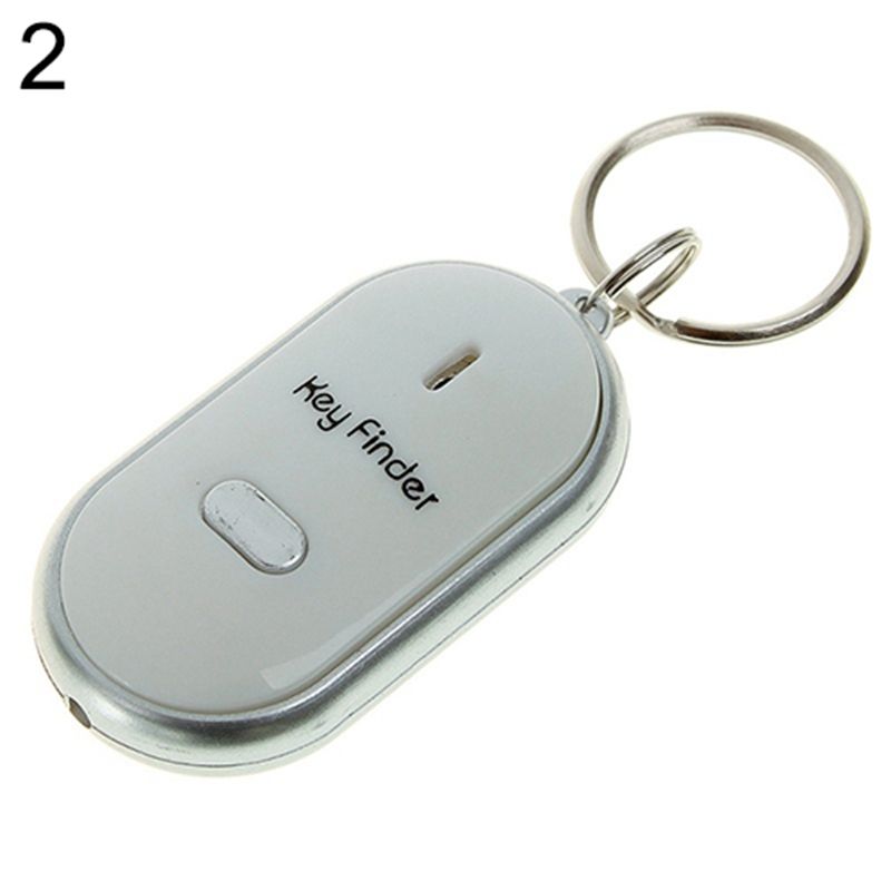Whistle Key Finder Flashing Beeping Remote Lost-White