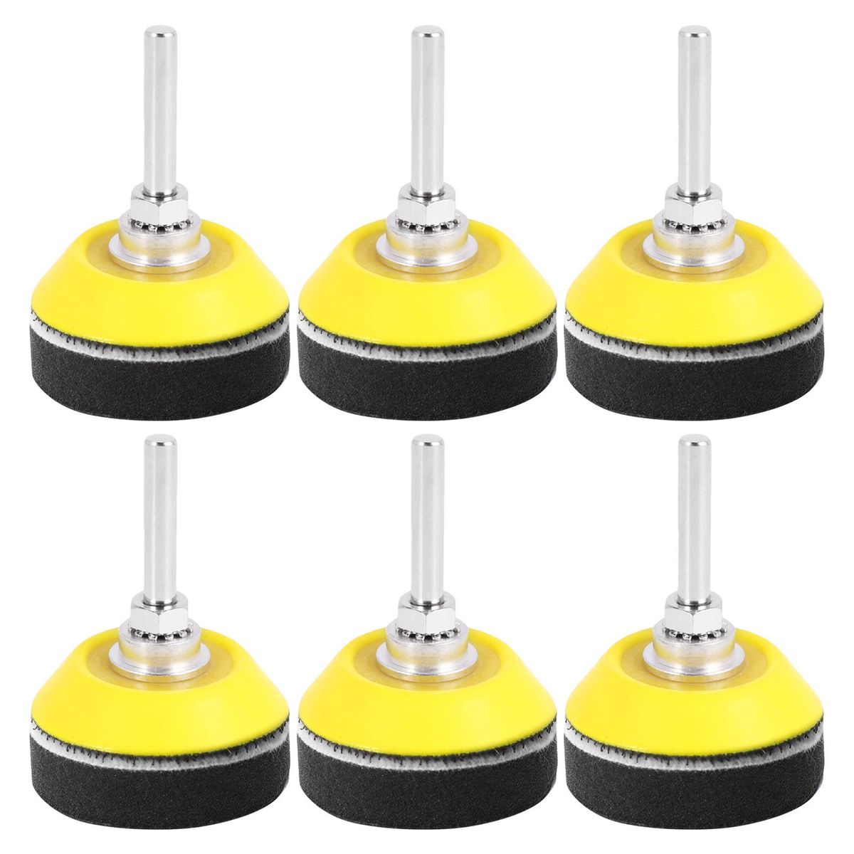 6Pcs 2 Inch Hook and Loop Sanding Pad and Foam Buffering Pad