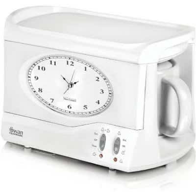 Swan Vintage Professional Tea And Coffee Maker With Alarm/ Clock