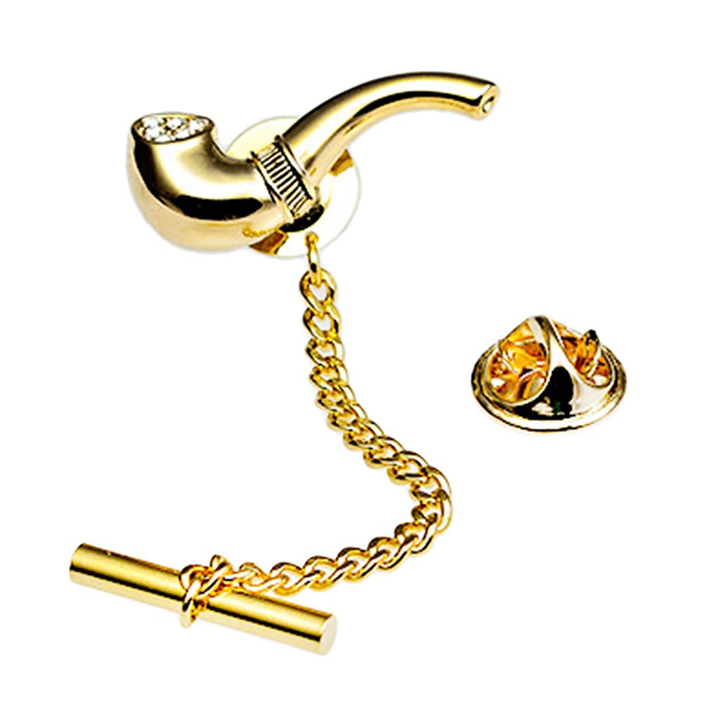 Smoking Pipe Tie Tack Clip For Men